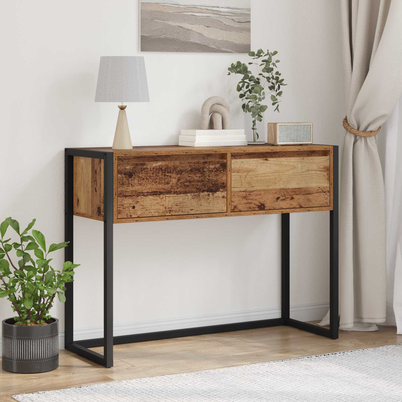Coffee table Antique wood 100 x 36 x 75 cm