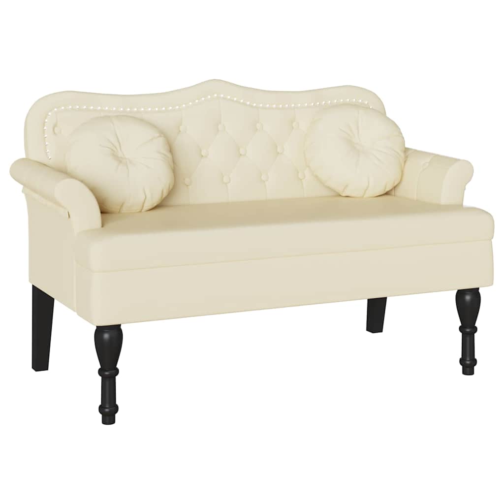 Dīvāns Chesterfield Cream 120,5 x 65 x 75 cm Mākslīgā āda