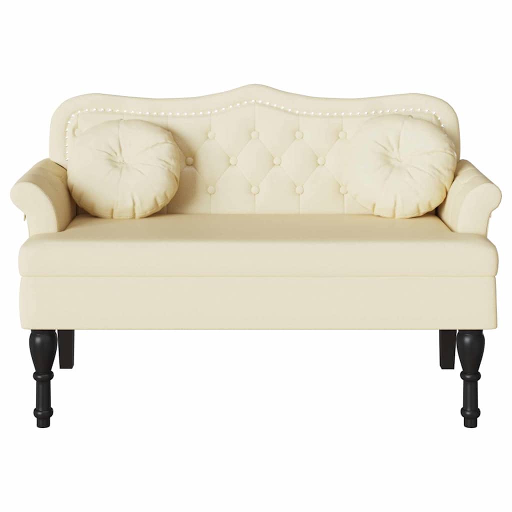 Dīvāns Chesterfield Cream 120,5 x 65 x 75 cm Mākslīgā āda