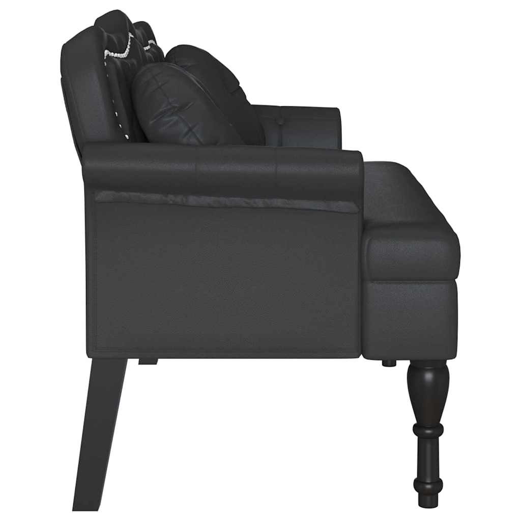 Česterfildo suolas Juoda 120,5 x 65 x 75 cm Dirbtinė oda