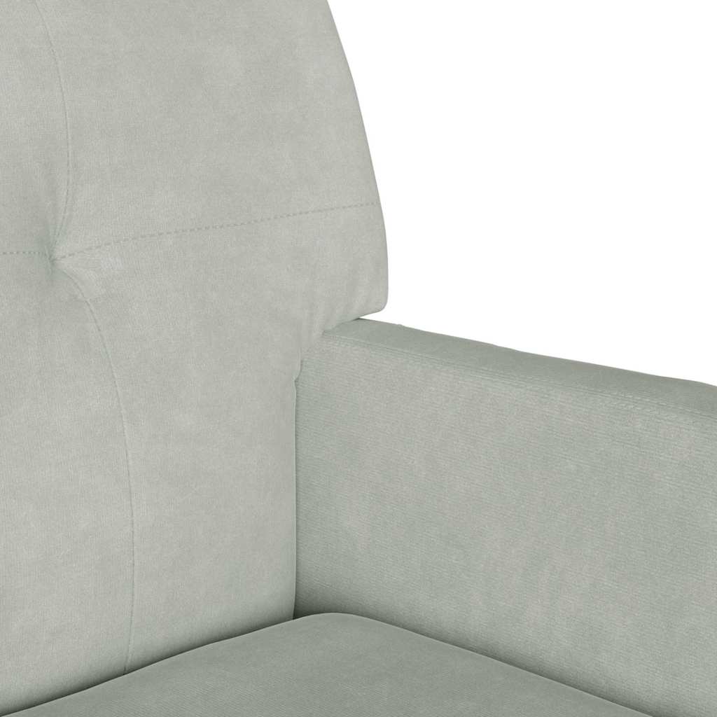 Chesterfield Bench Light Grey 112 x 65.5 x 75 cm Velvet