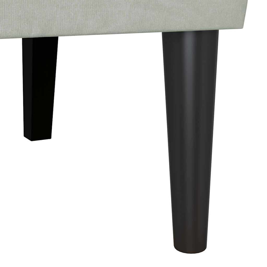 Chesterfield Bench Light Grey 112 x 65.5 x 75 cm Velvet