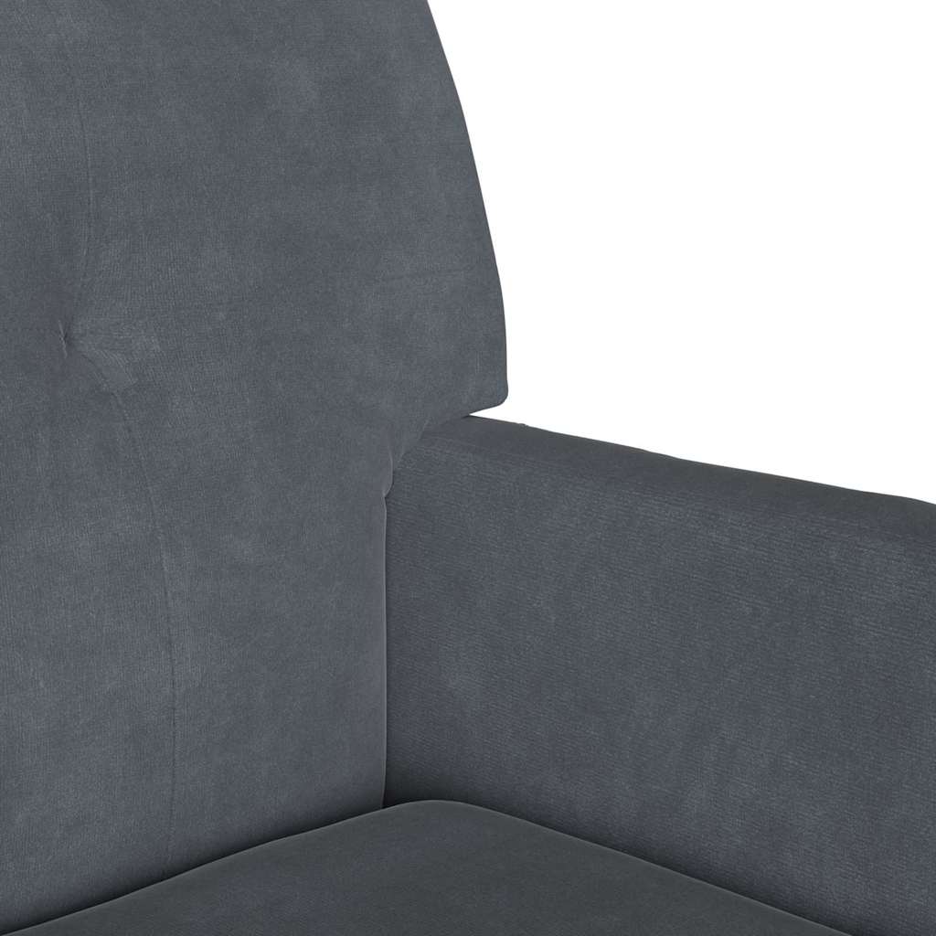 Česterfildo suolas Tamsiai pilka 112 x 65,5 x 75 cm Aksomas