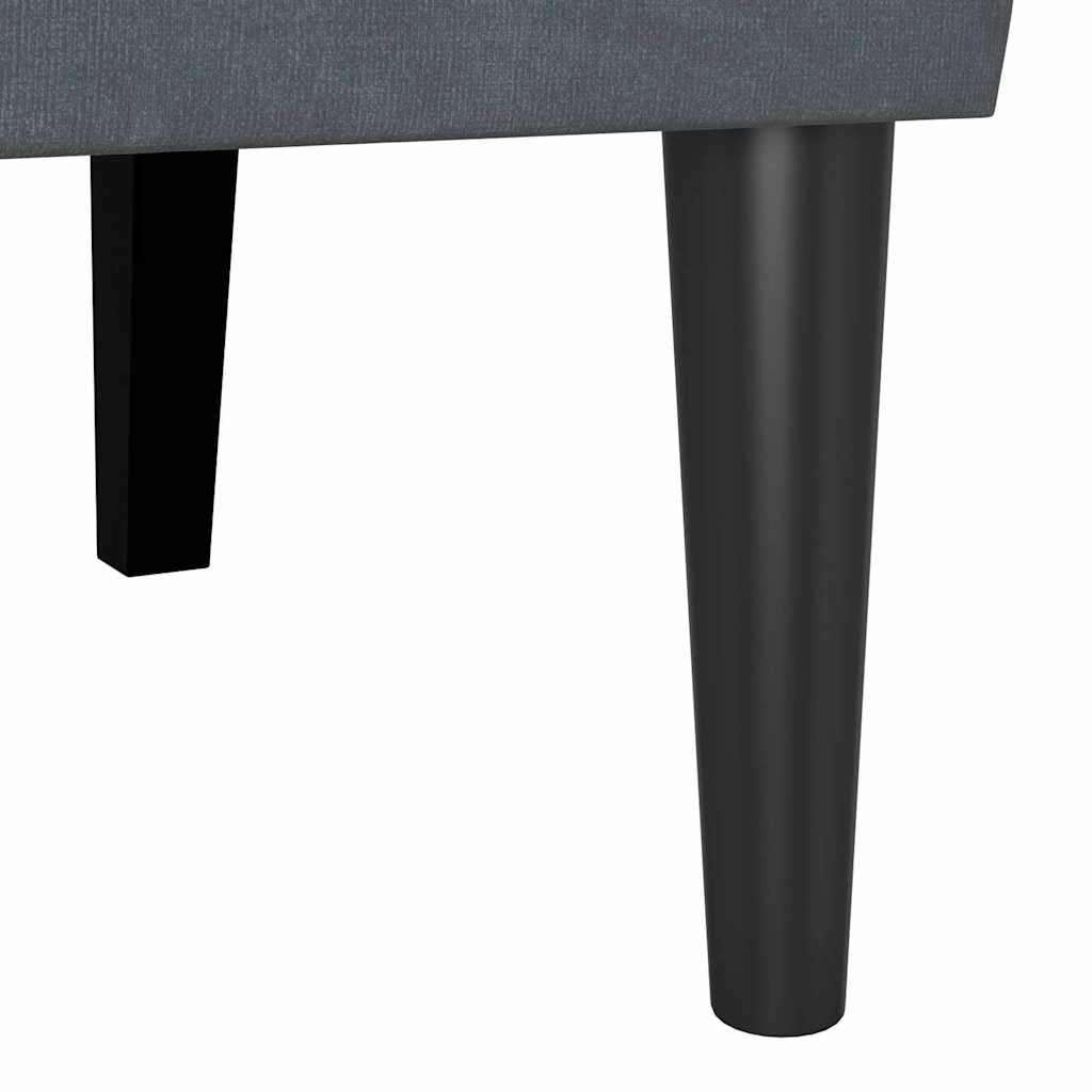 Česterfildo suolas Tamsiai pilka 112 x 65,5 x 75 cm Aksomas