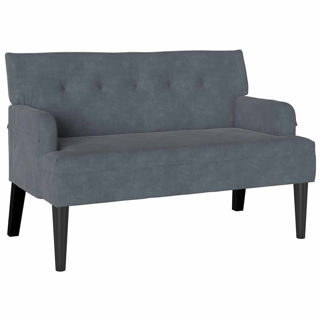Česterfildo suolas Tamsiai pilka 112 x 65,5 x 75 cm Aksomas