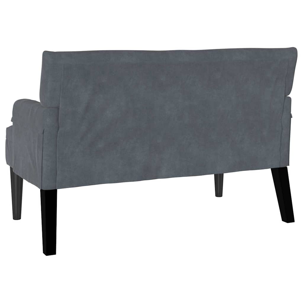 Česterfildo suolas Tamsiai pilka 112 x 65,5 x 75 cm Aksomas