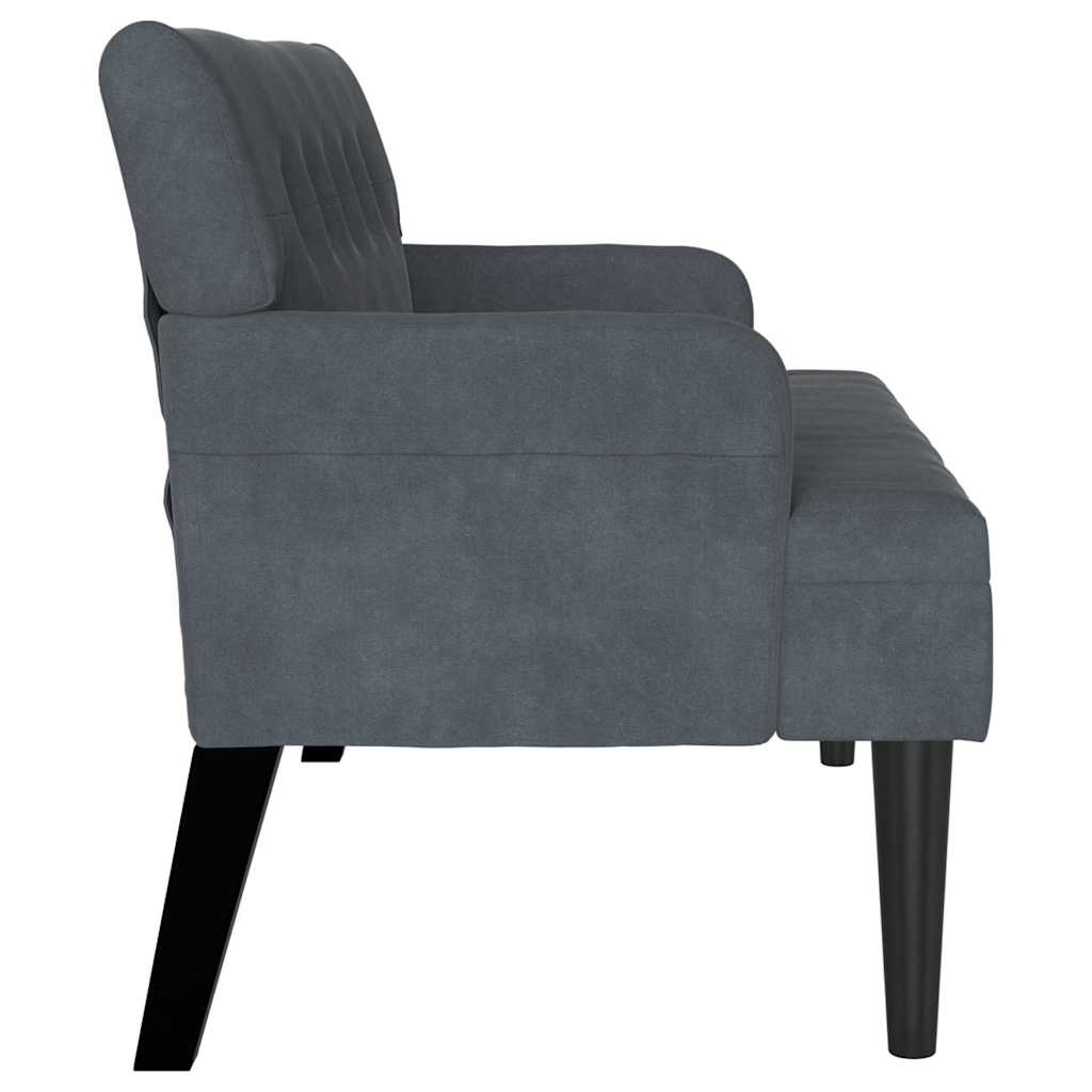 Česterfildo suolas Tamsiai pilka 112 x 65,5 x 75 cm Aksomas