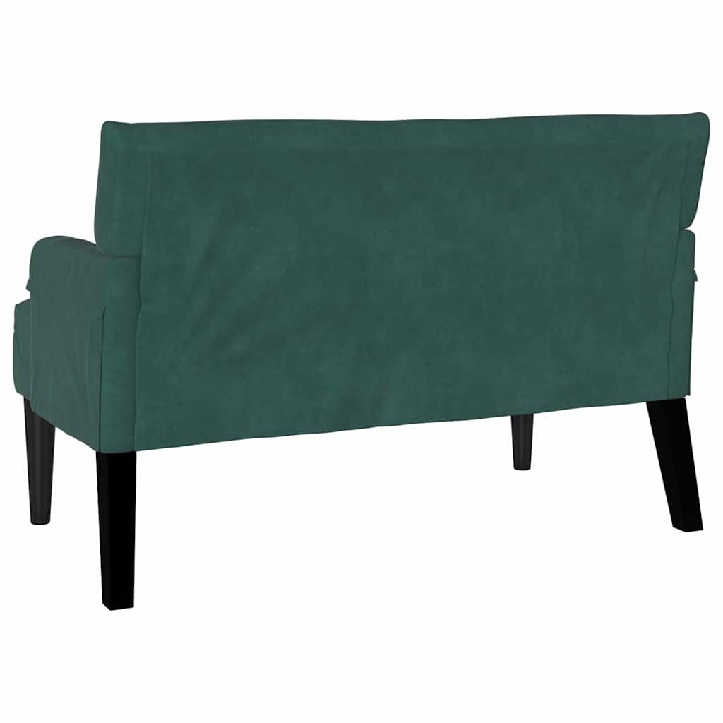 Česterfildo suolas Tamsiai žalia 112 x 65.5 x 75 cm Aksomas