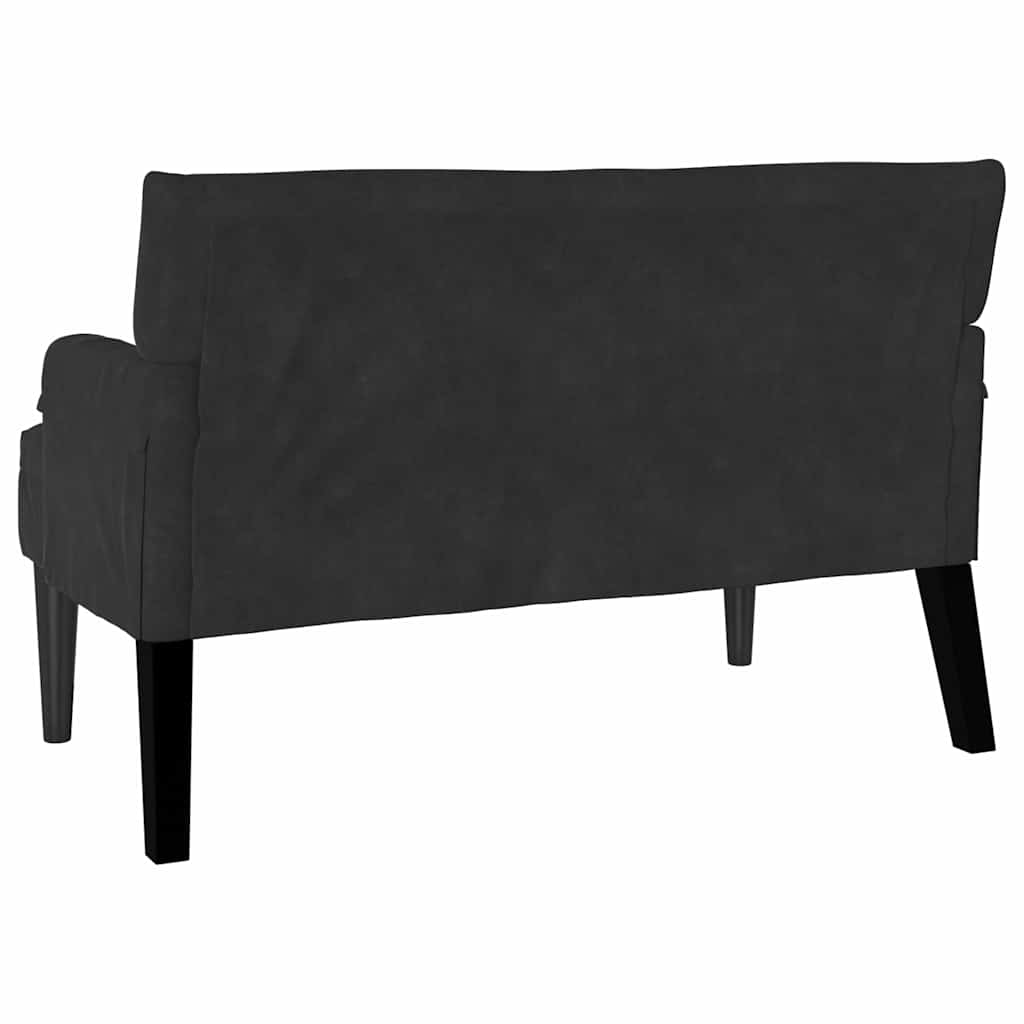 Česterfildo suolas Juoda 112 x 65.5 x 75 cm Aksomas