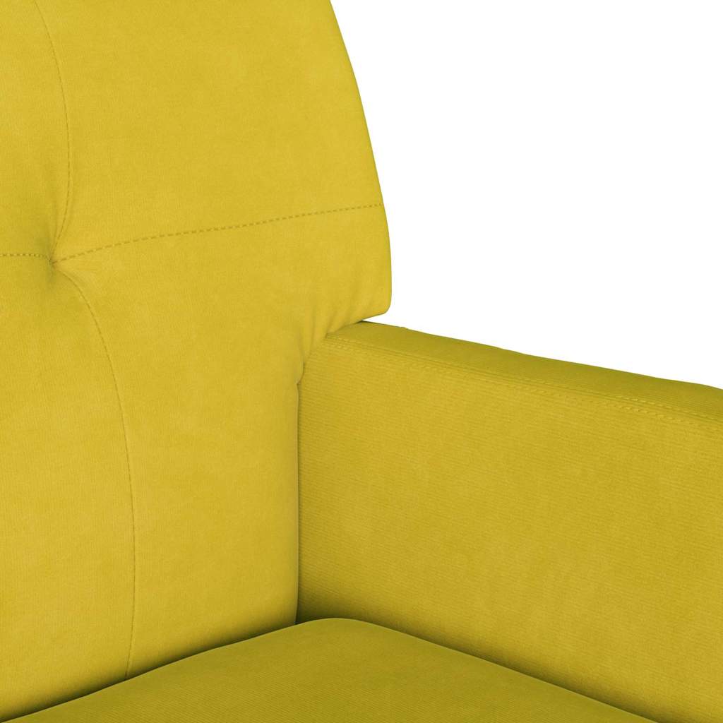 Česterfildo suolas Geltona 112 x 65.5 x 75 cm Aksomas