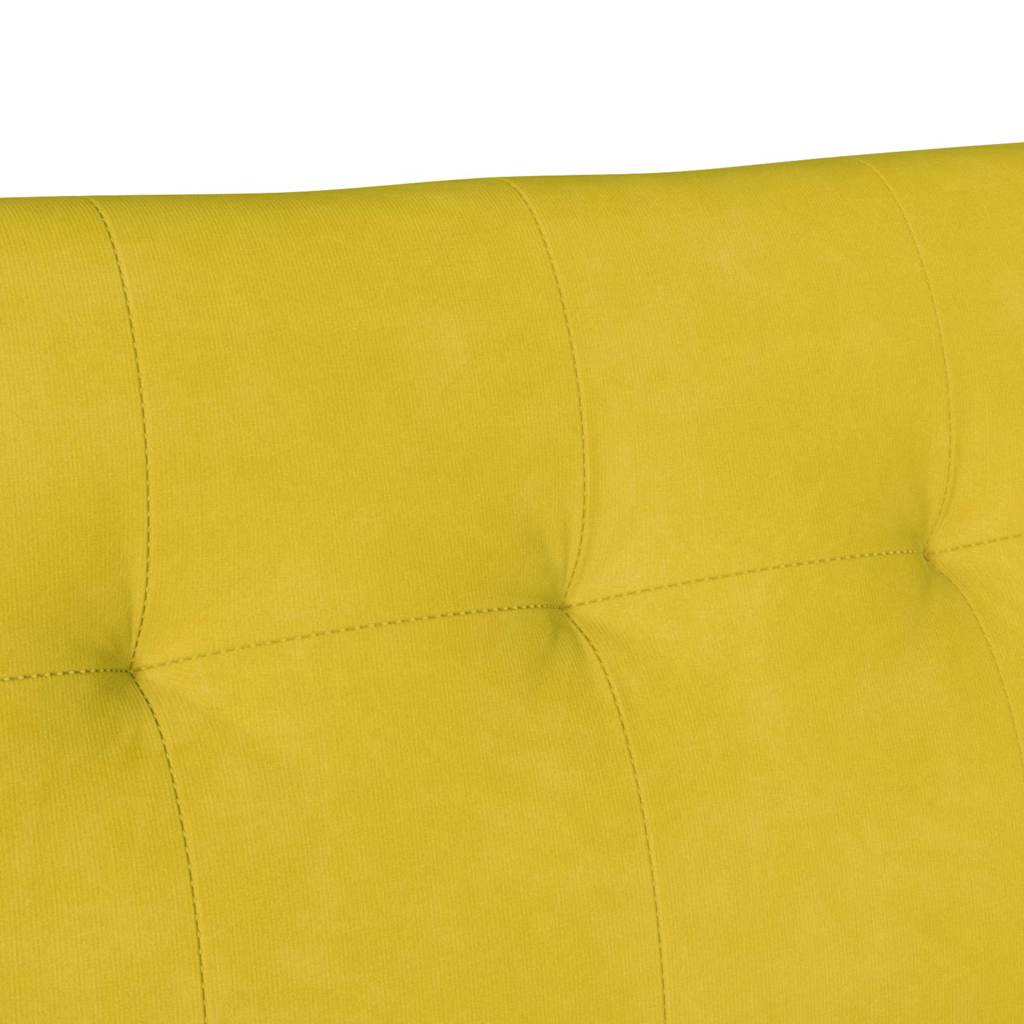Česterfildo suolas Geltona 112 x 65.5 x 75 cm Aksomas
