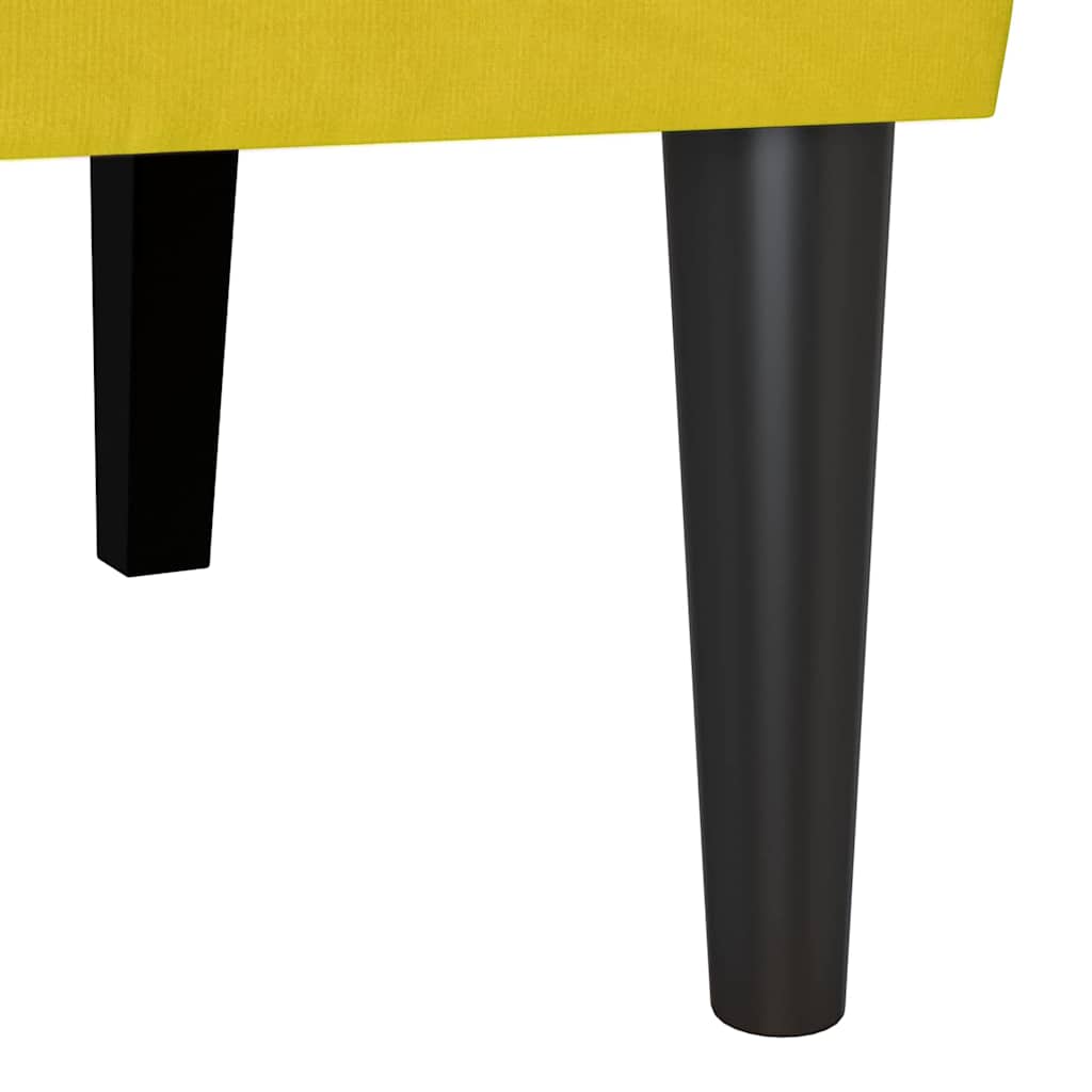 Česterfildo suolas Geltona 112 x 65.5 x 75 cm Aksomas