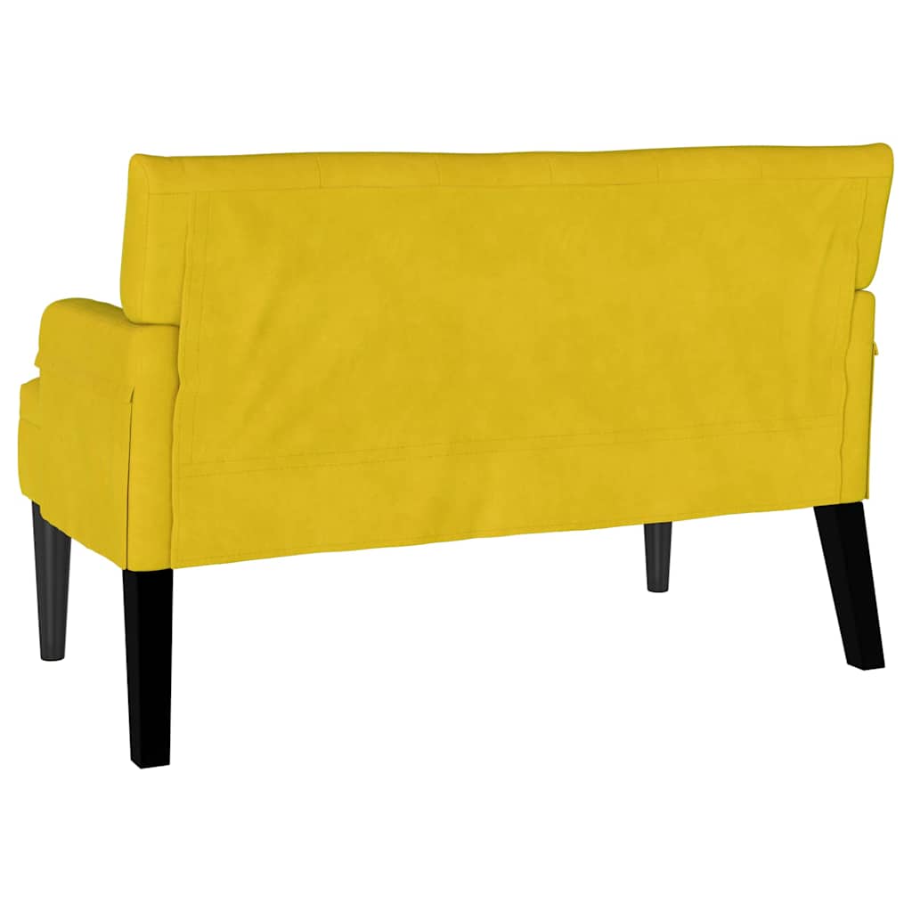 Chesterfield Bench Yellow 112 x 65.5 x 75 cm Velvet