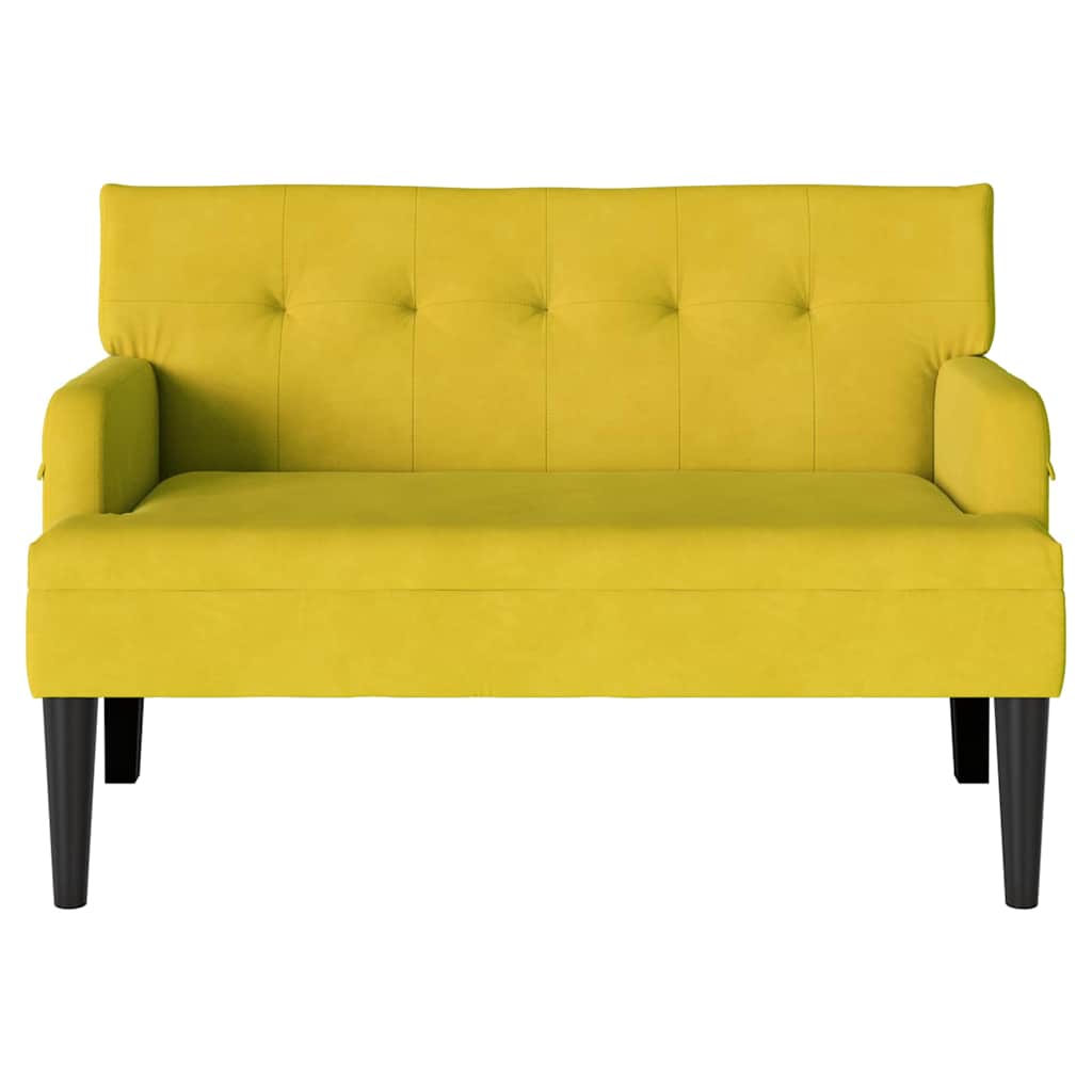 Chesterfield Bench Yellow 112 x 65.5 x 75 cm Velvet