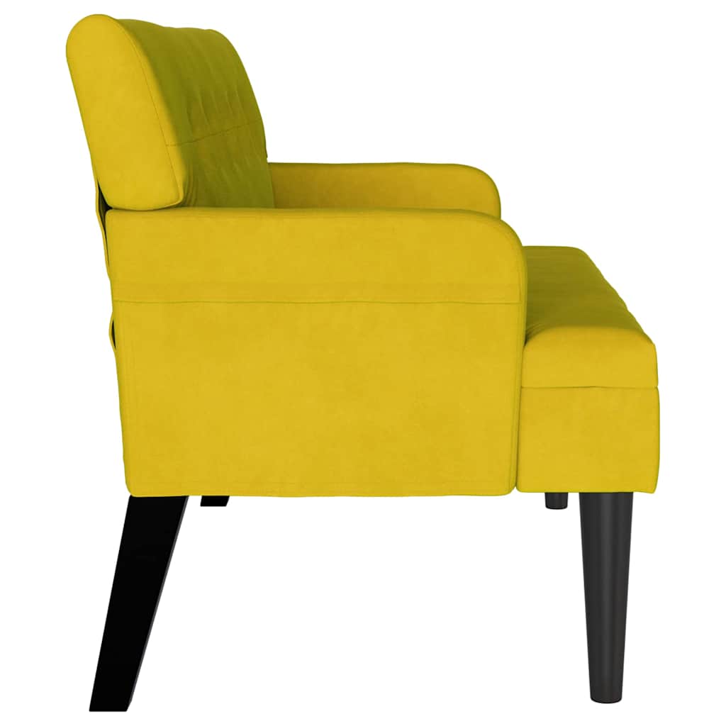Chesterfield Bench Yellow 112 x 65.5 x 75 cm Velvet