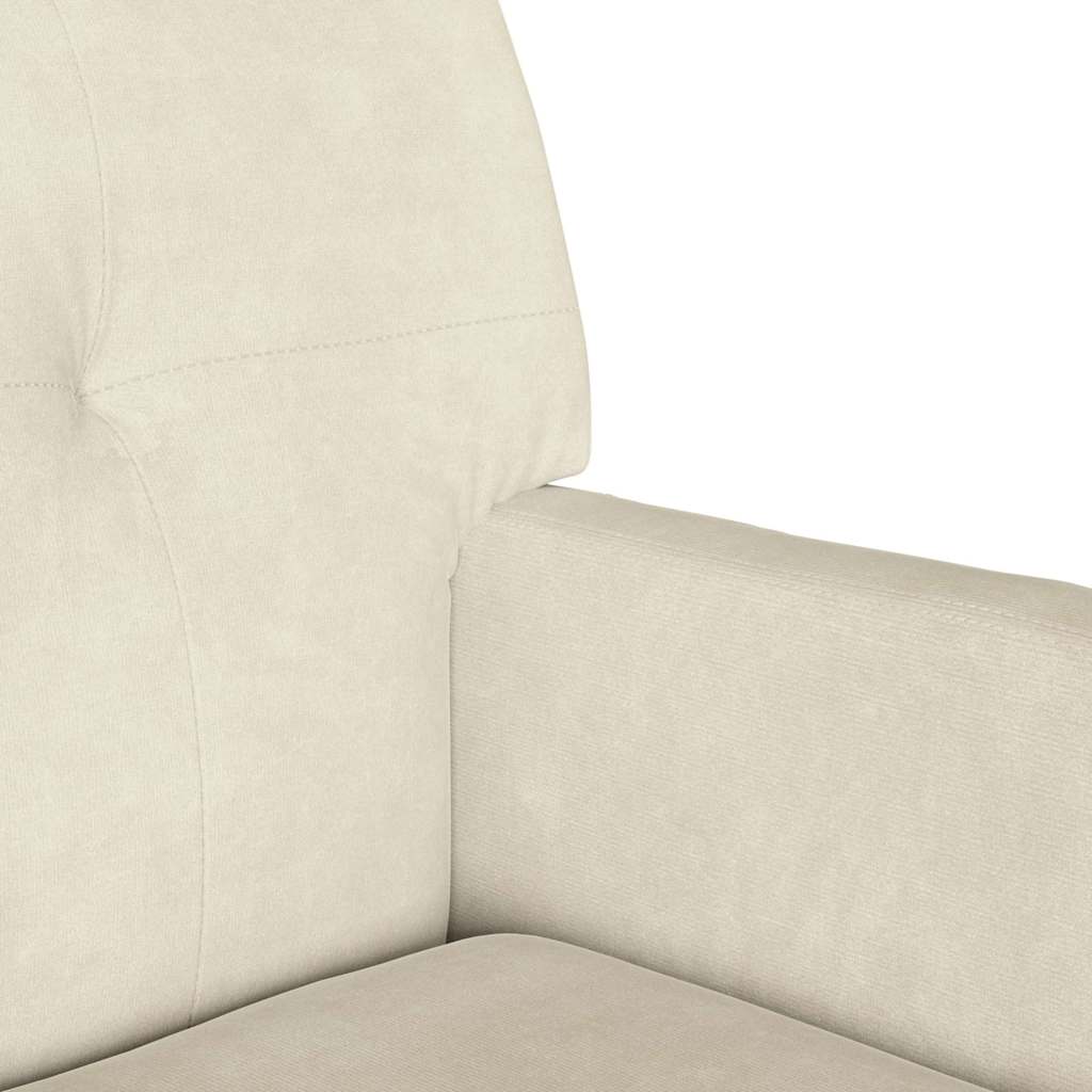 Chesterfield Bench Cream 112 x 65.5 x 75 cm Velvet