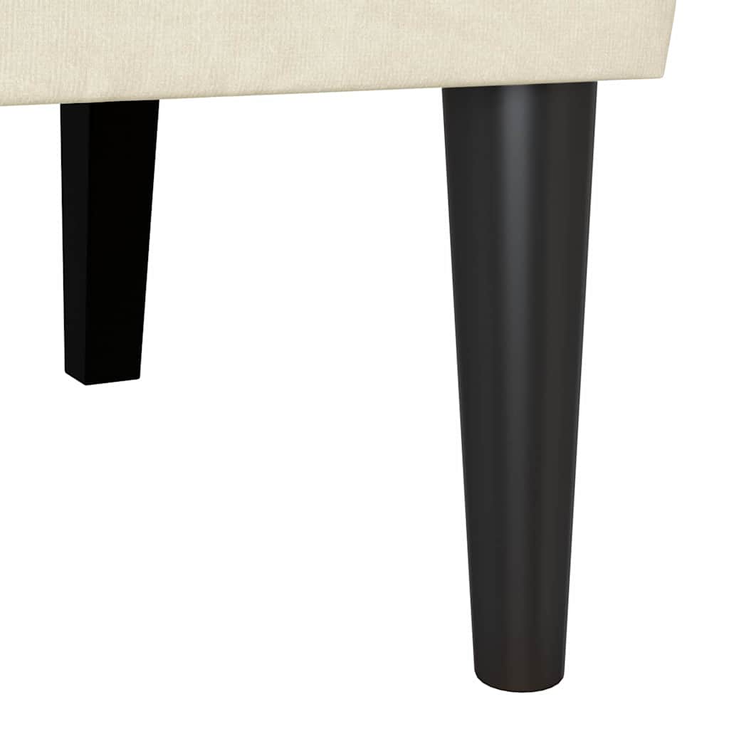Chesterfield Bench Cream 112 x 65.5 x 75 cm Velvet
