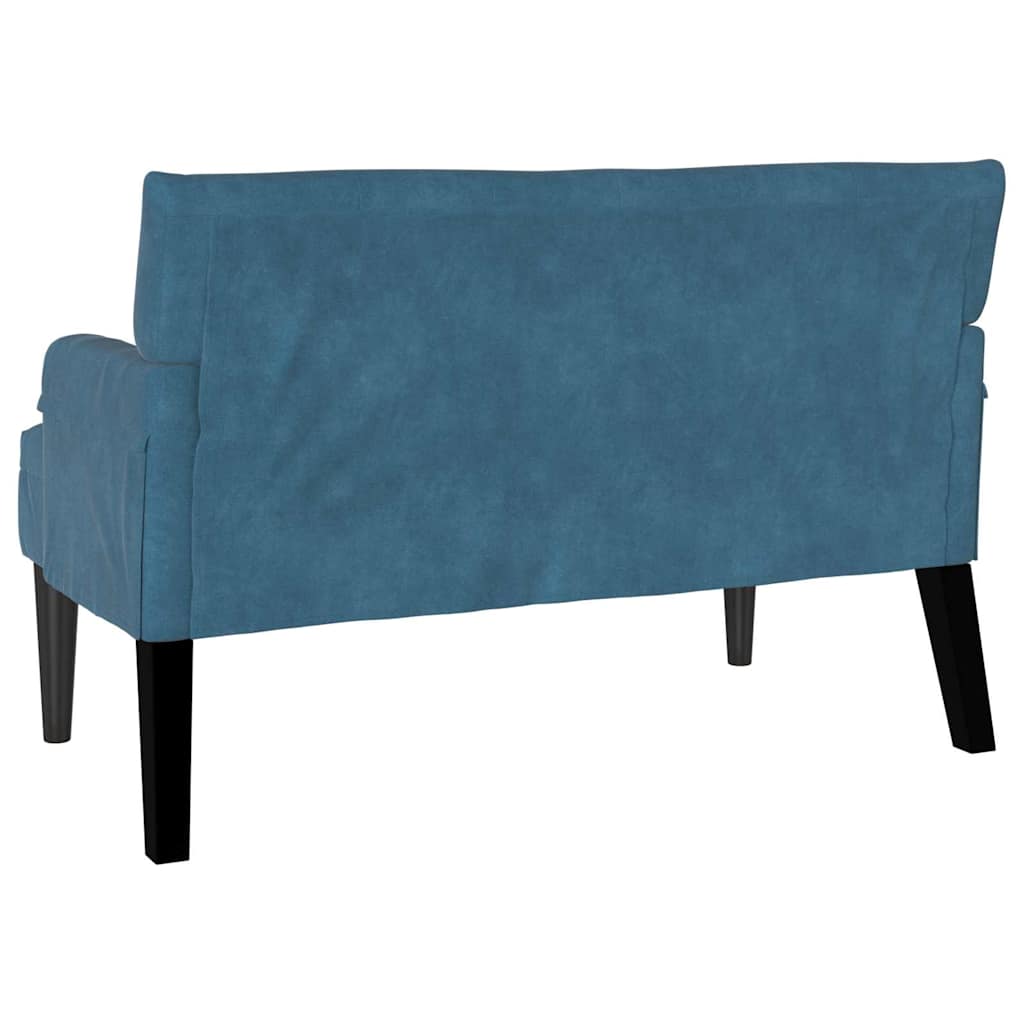 Česterfildo suolas Mėlyna 112 x 65.5 x 75 cm Aksomas