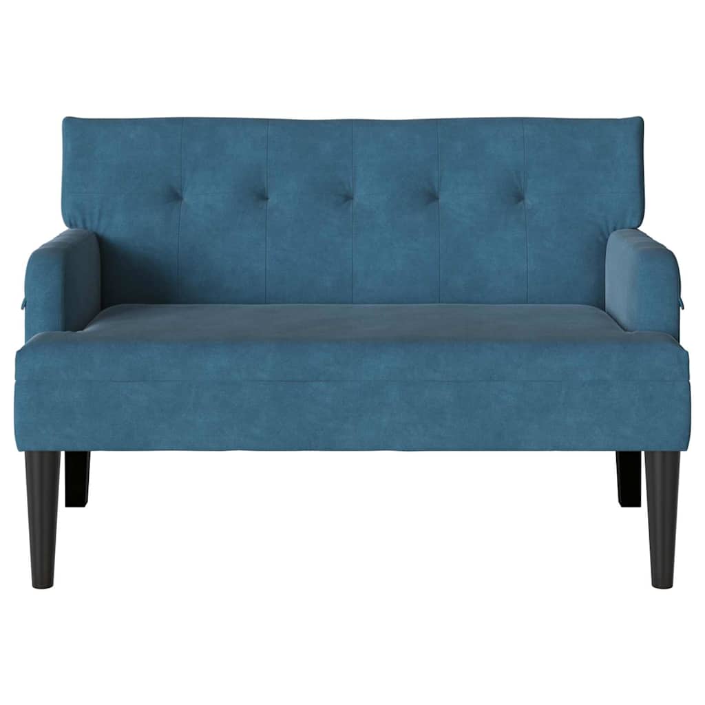 Česterfildo suolas Mėlyna 112 x 65.5 x 75 cm Aksomas