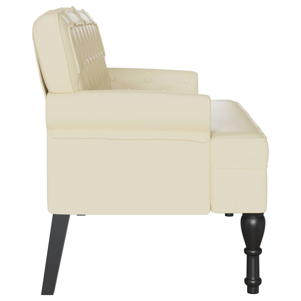 Česterfildo suolas Kreminė 119,5 x 64,5 x 75 cm Dirbtinė oda