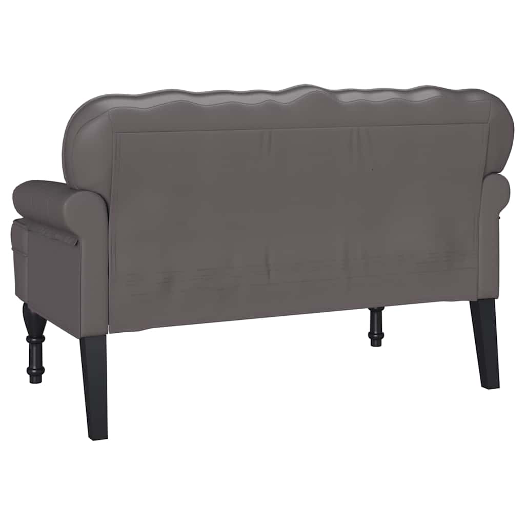 Česterfildo suolas Pilka 119,5 x 64,5 x 75 cm Dirbtinė oda