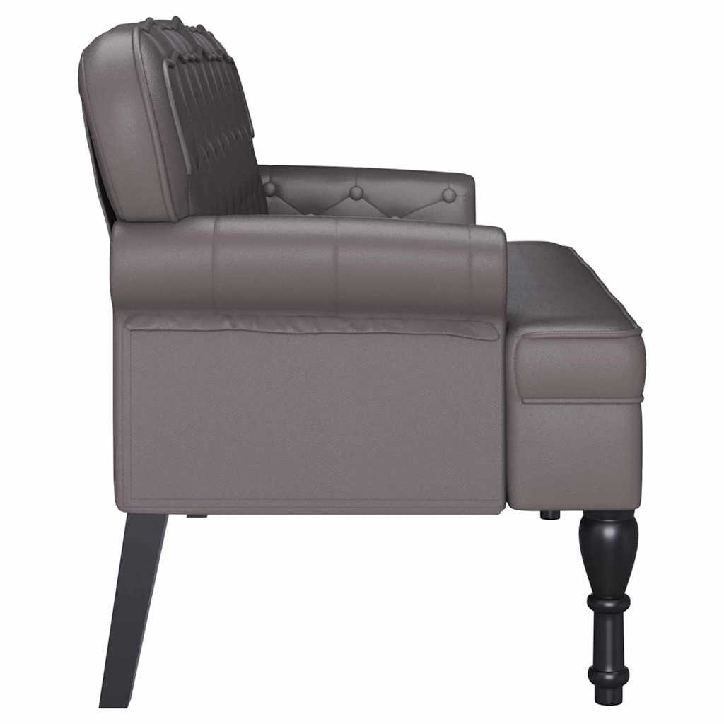 Česterfildo suolas Pilka 119,5 x 64,5 x 75 cm Dirbtinė oda
