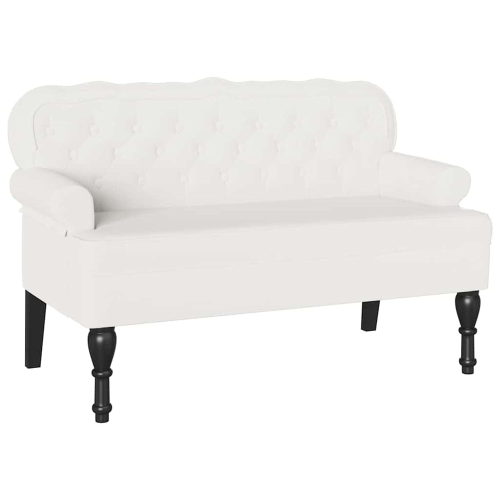 Česterfildo suolas Balta 119.5 x 64.5 x 75 cm Dirbtinė oda