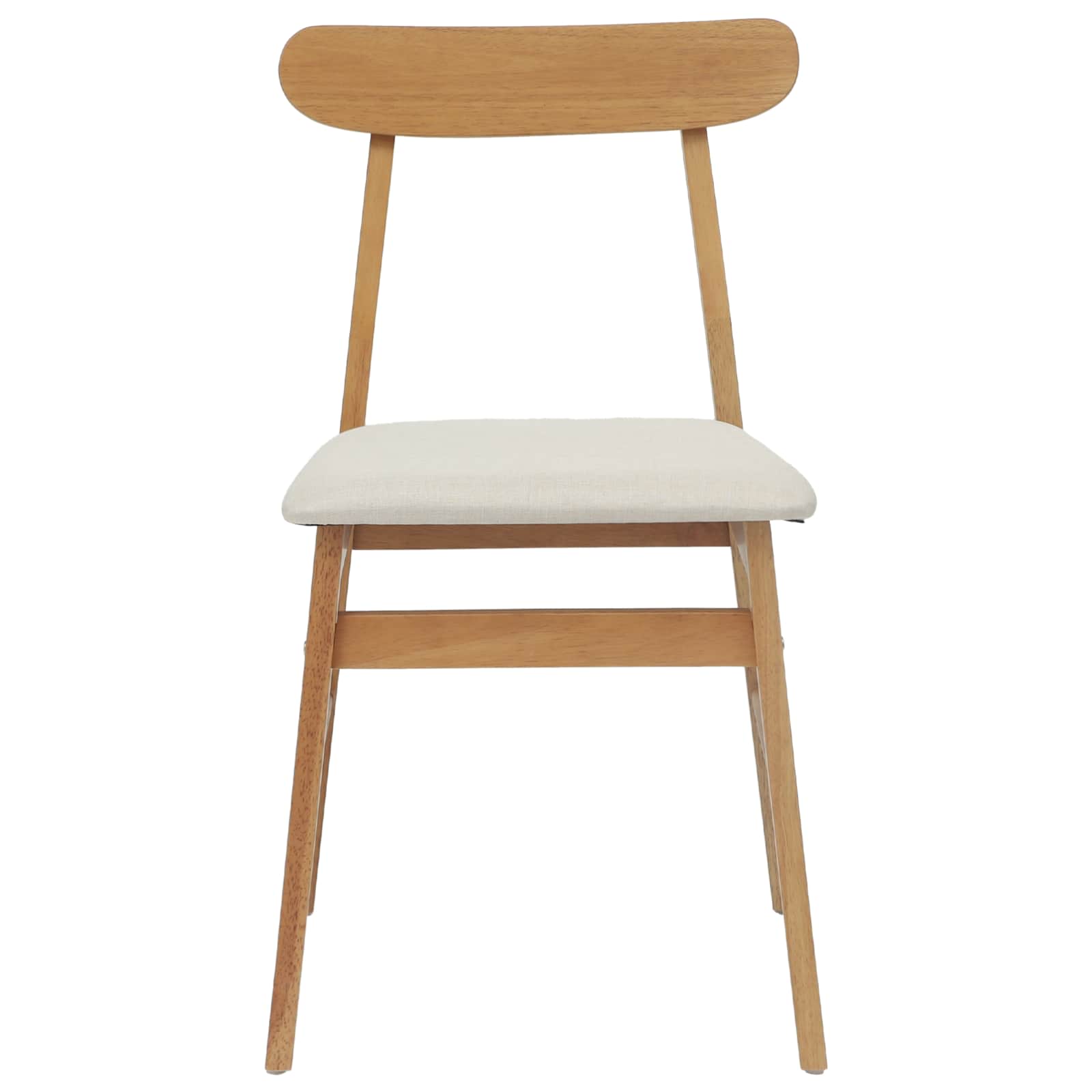 Valgomasis krėslas 2 pcs Natūralus ir šviesus