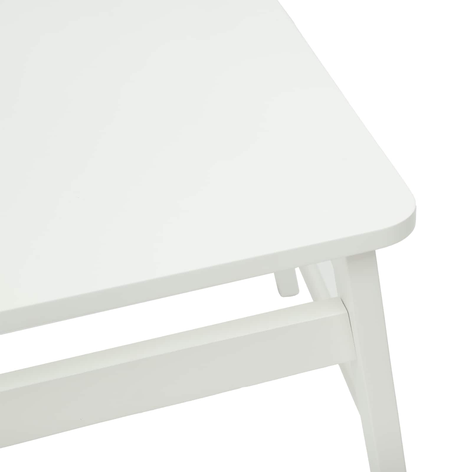 Dining Chair 2 pcs White Solid rubberwood