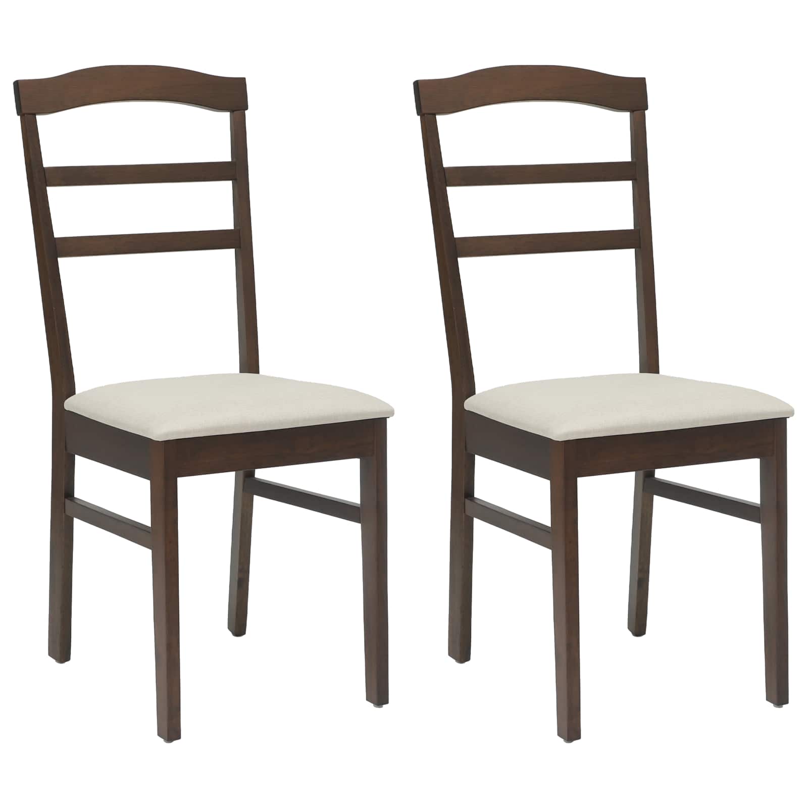 Valgomasis krėslas 2 pcs Šviesiai rudas ir šviesus Kietas medis