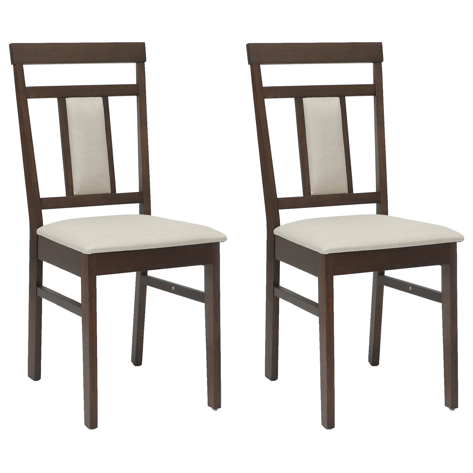Valgomasis krėslas 2 pcs Šviesiai rudas ir šviesus