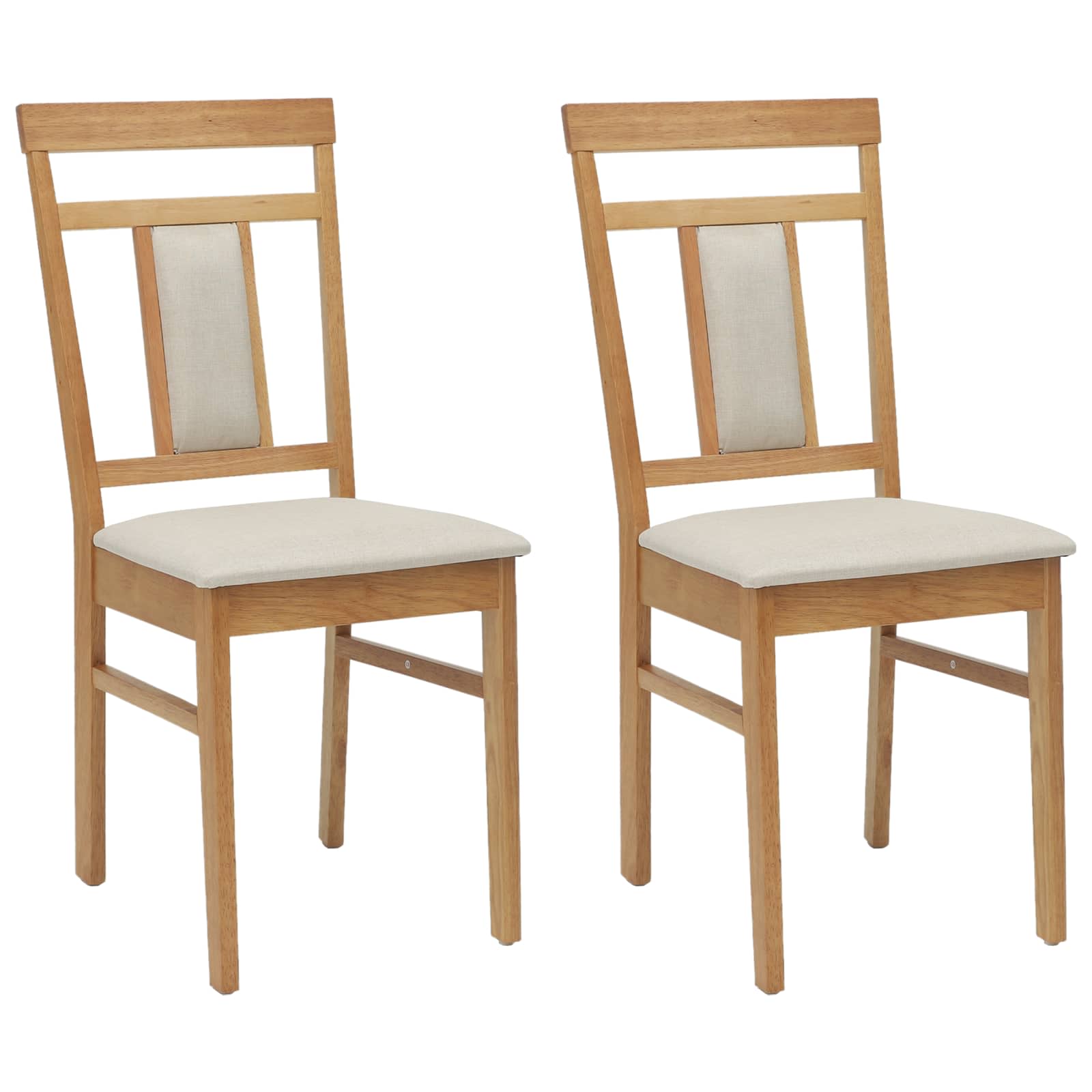 Dining chair 2 pcs Natural and light