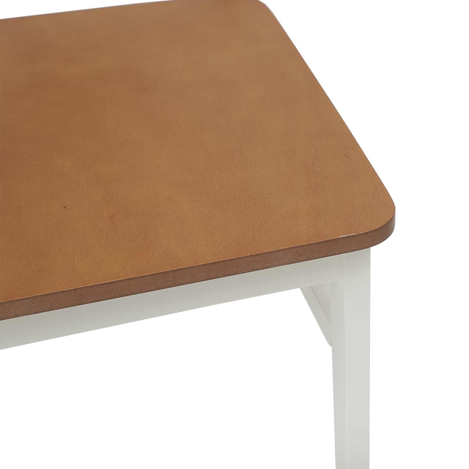 Dining Chair 2 pcs White and Natural Solid rubberwood