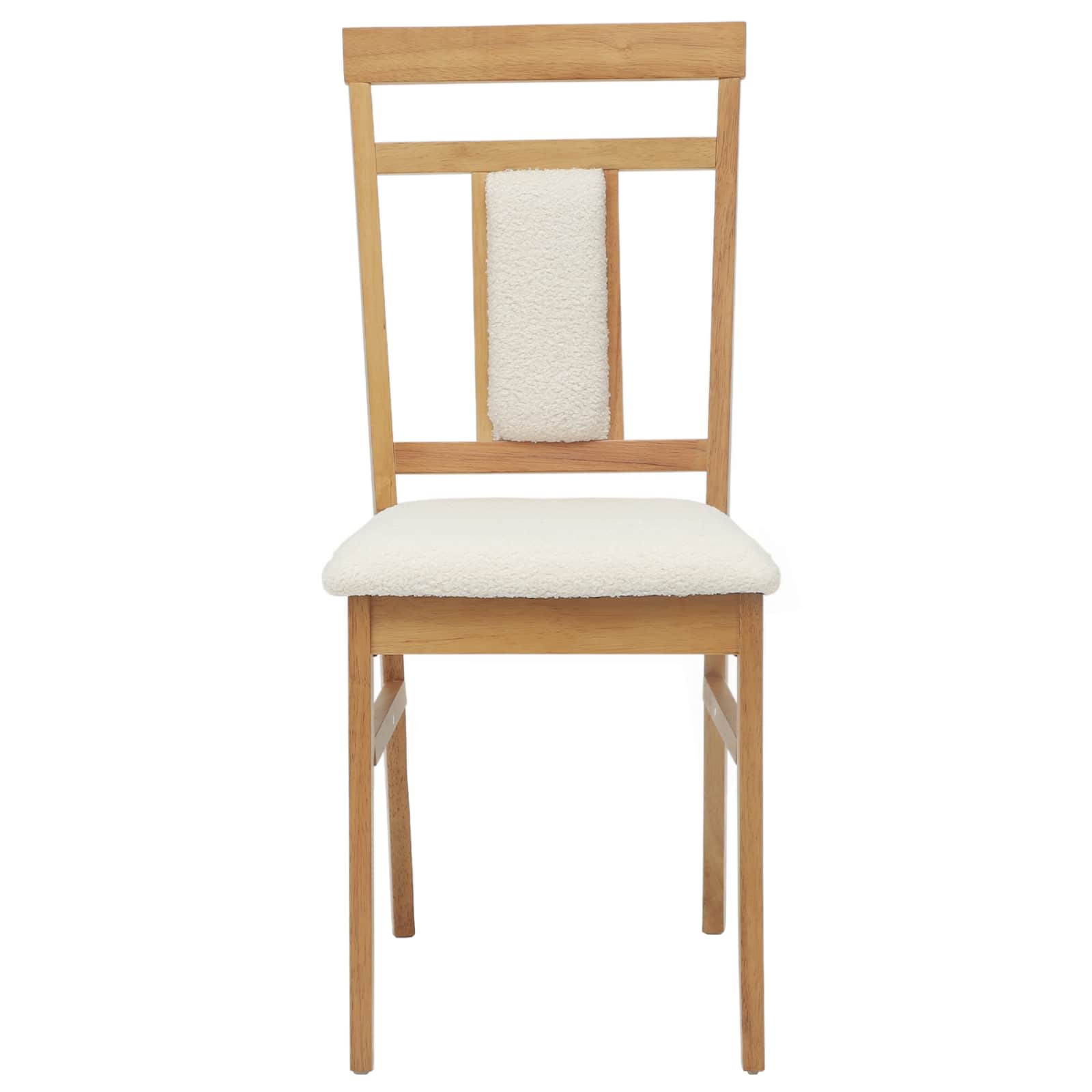 Valgomasis krėslas 2 pcs Natūralus ir šviesus Kietas medis