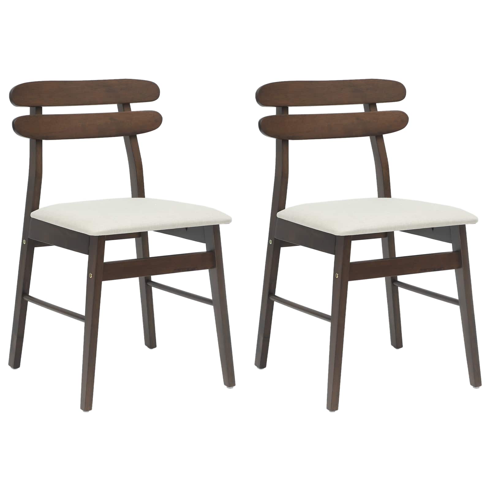 Valgomasis krėslas 2 pcs Šviesiai rudas ir šviesus