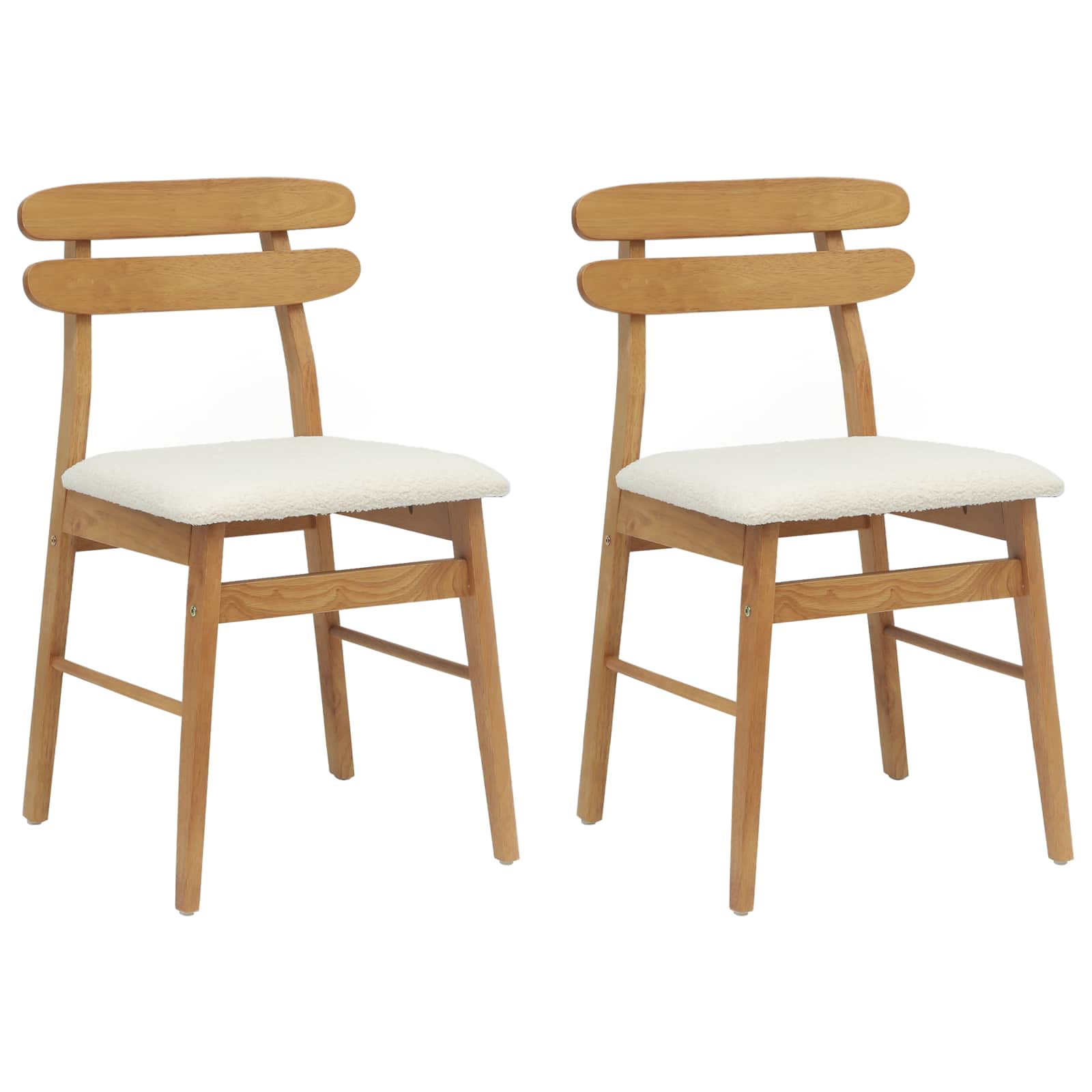 Dining chair 2 pcs Natural and light