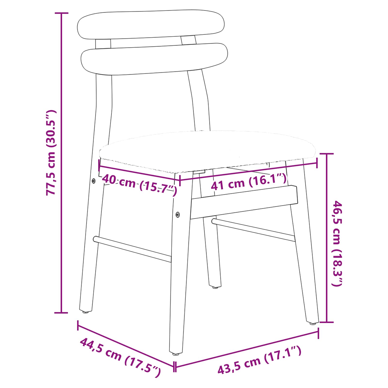 Dining chair 2 pcs Natural and light
