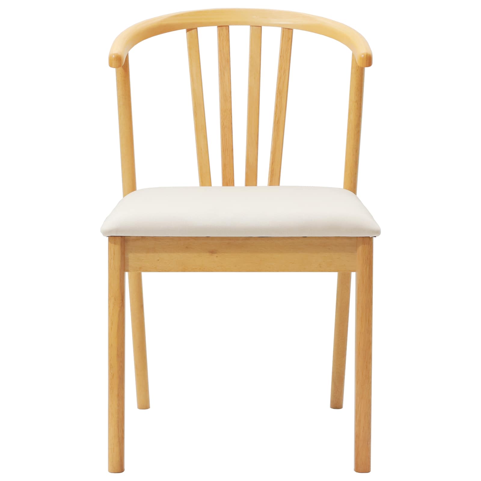 Valgomasis krėslas 2 pcs Natūralus ir šviesus