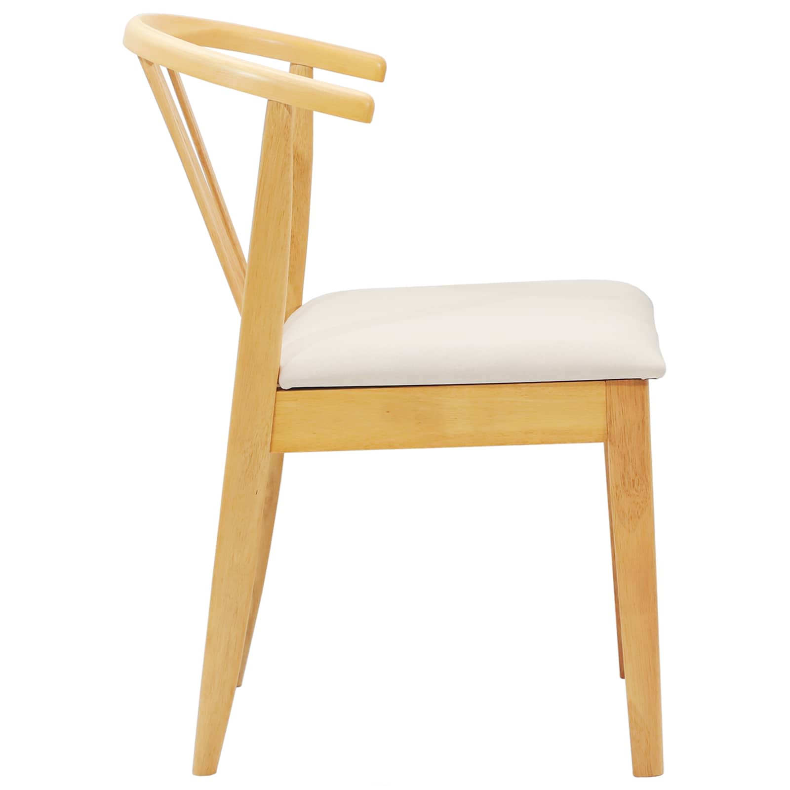 Valgomasis krėslas 2 pcs Natūralus ir šviesus