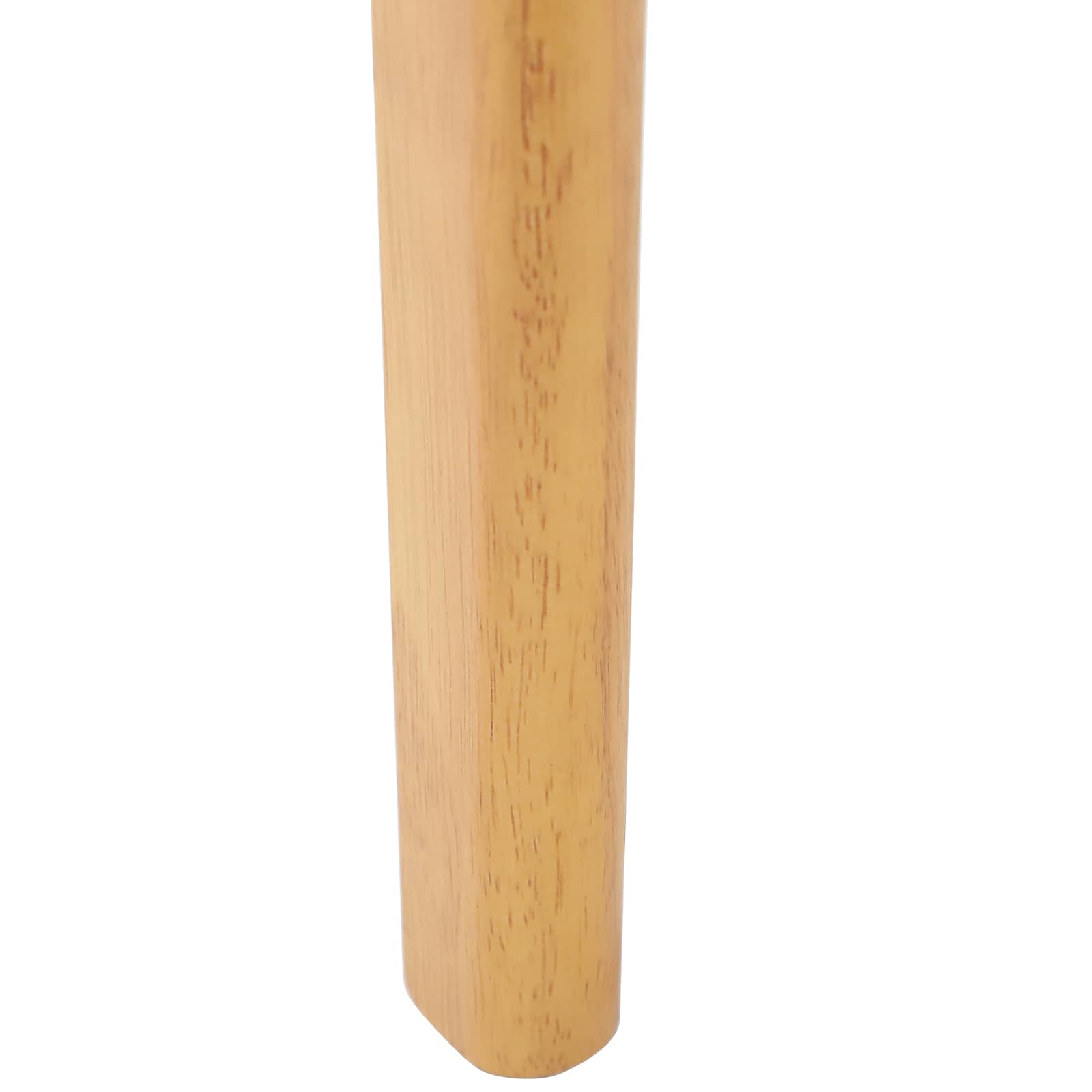 Dining Chair 2 pcs Natural and White Solid Rubberwood