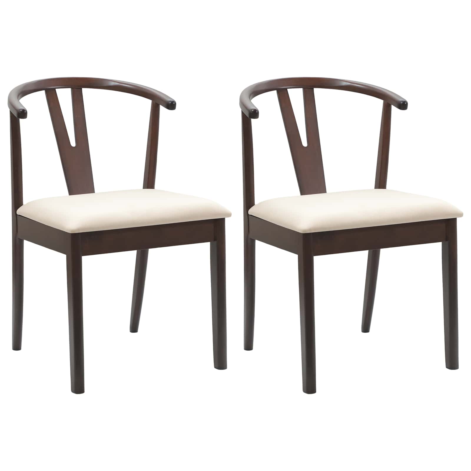 Dining chair 2 pcs Light brown and light wood