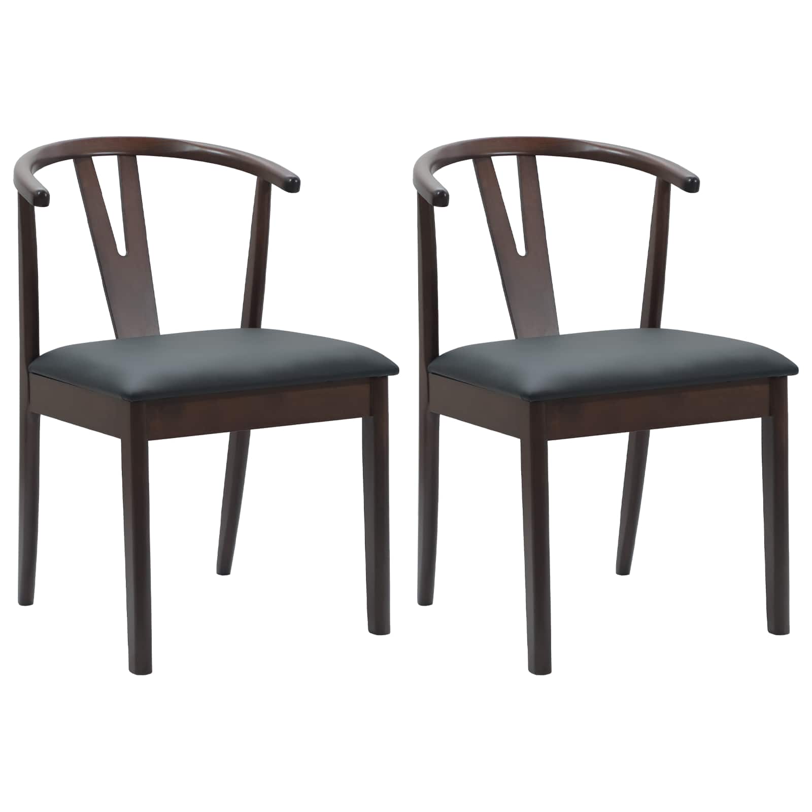 Valgomasis krėslas 2 pcs Šviesiai rudas ir juodas