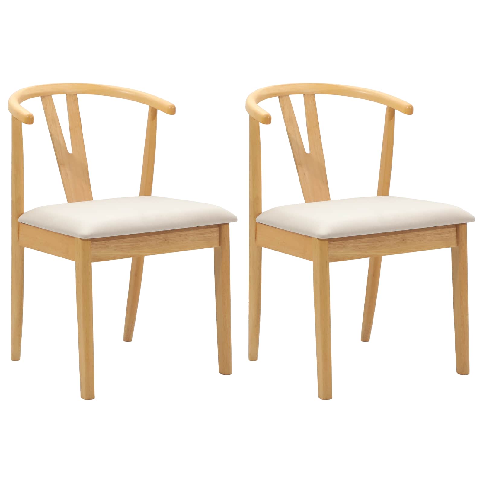 Dining chair 2 pcs Natural and light
