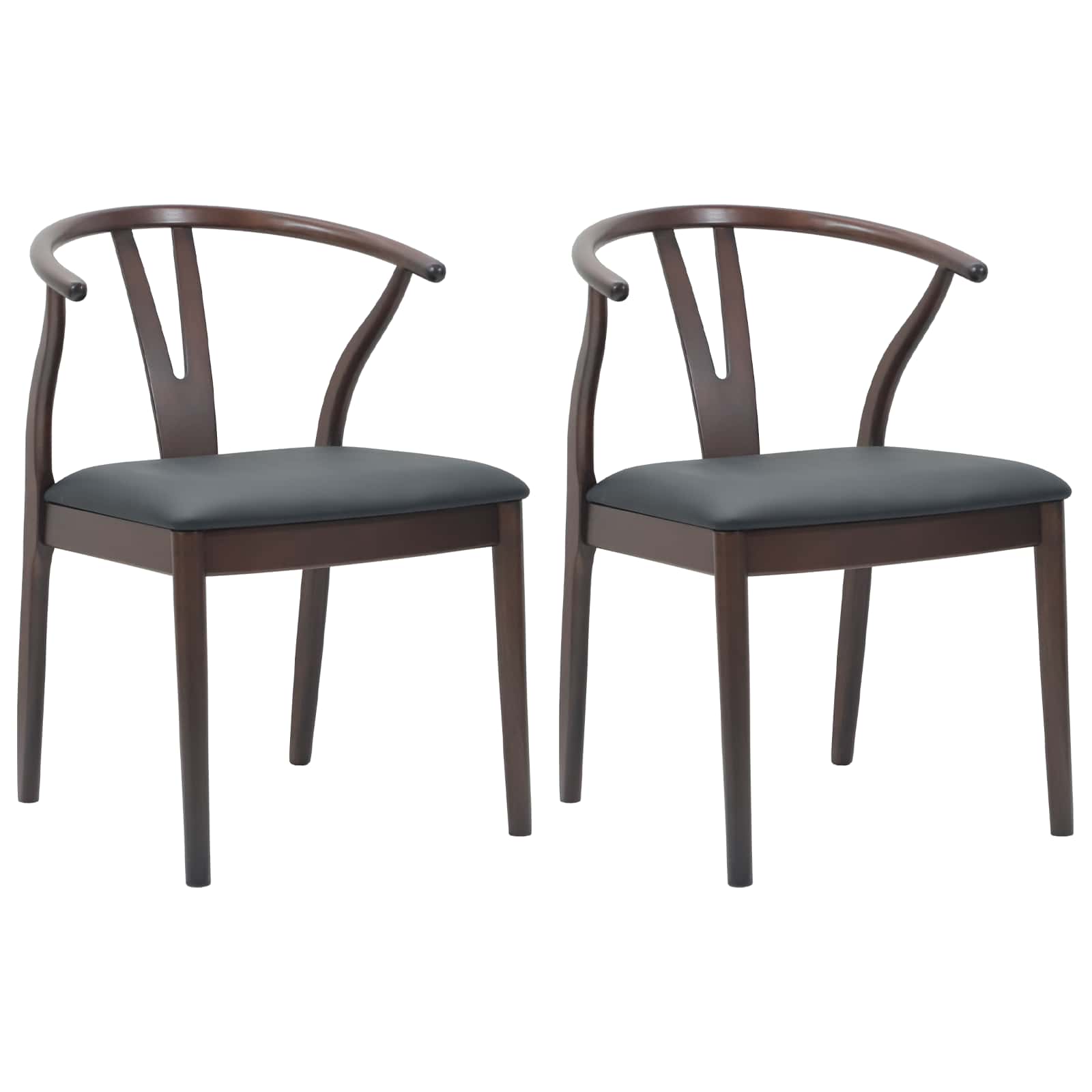 Valgomasis krėslas 2 pcs Šviesiai rudas ir juodas