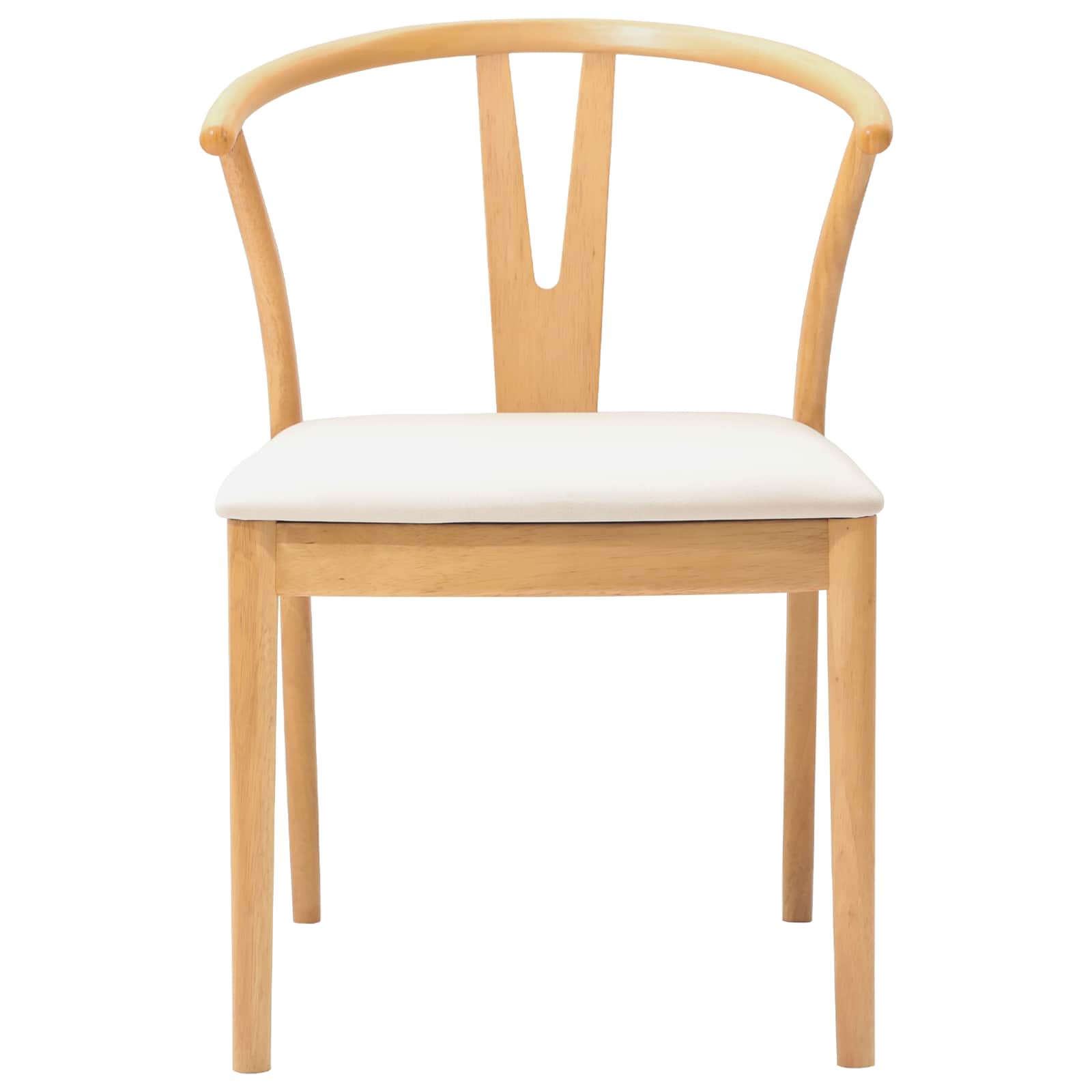 Valgomasis krėslas 2 pcs Natūralus ir šviesus