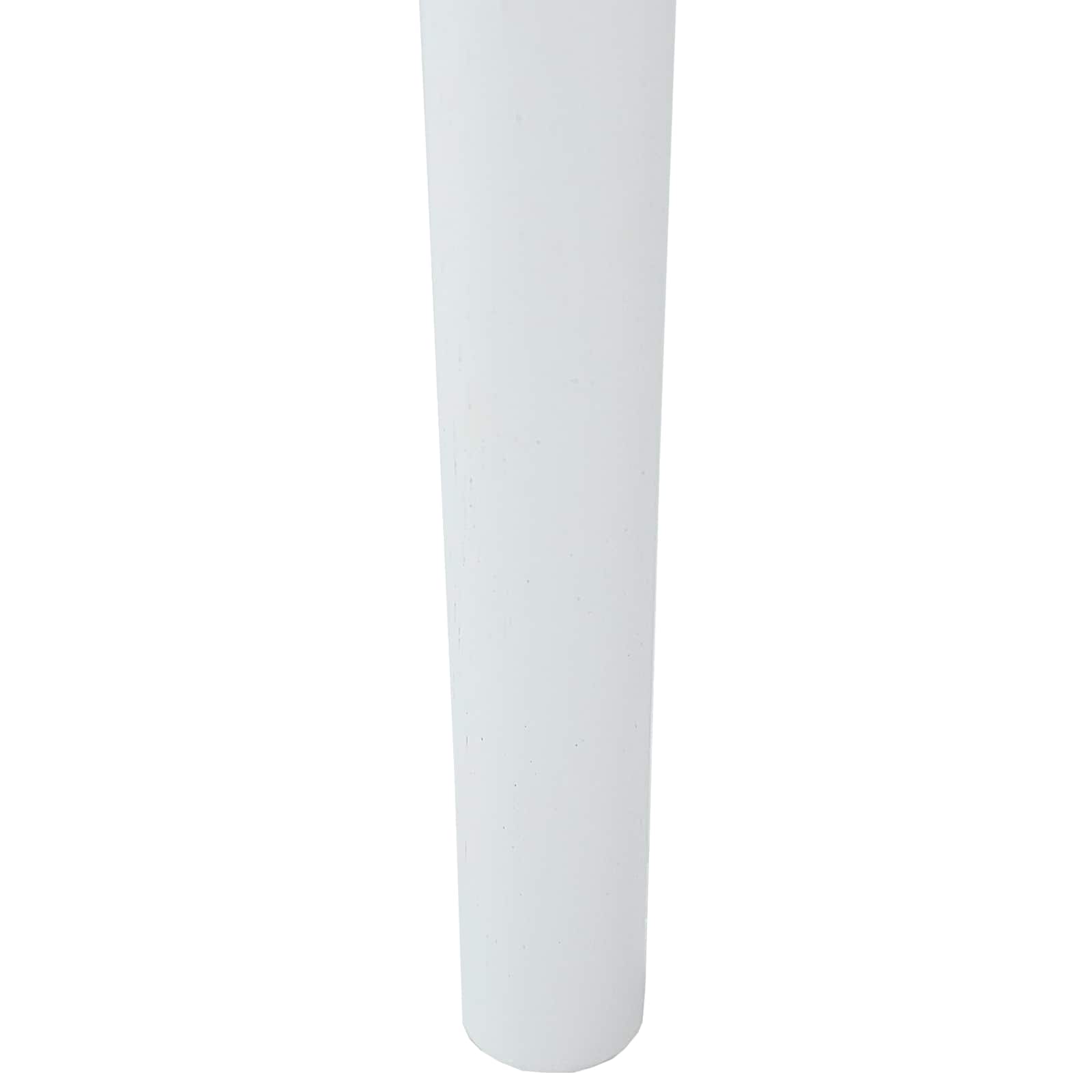 Valgomasis krėslas 2 pcs Balta ir balta Kietas gumos medis