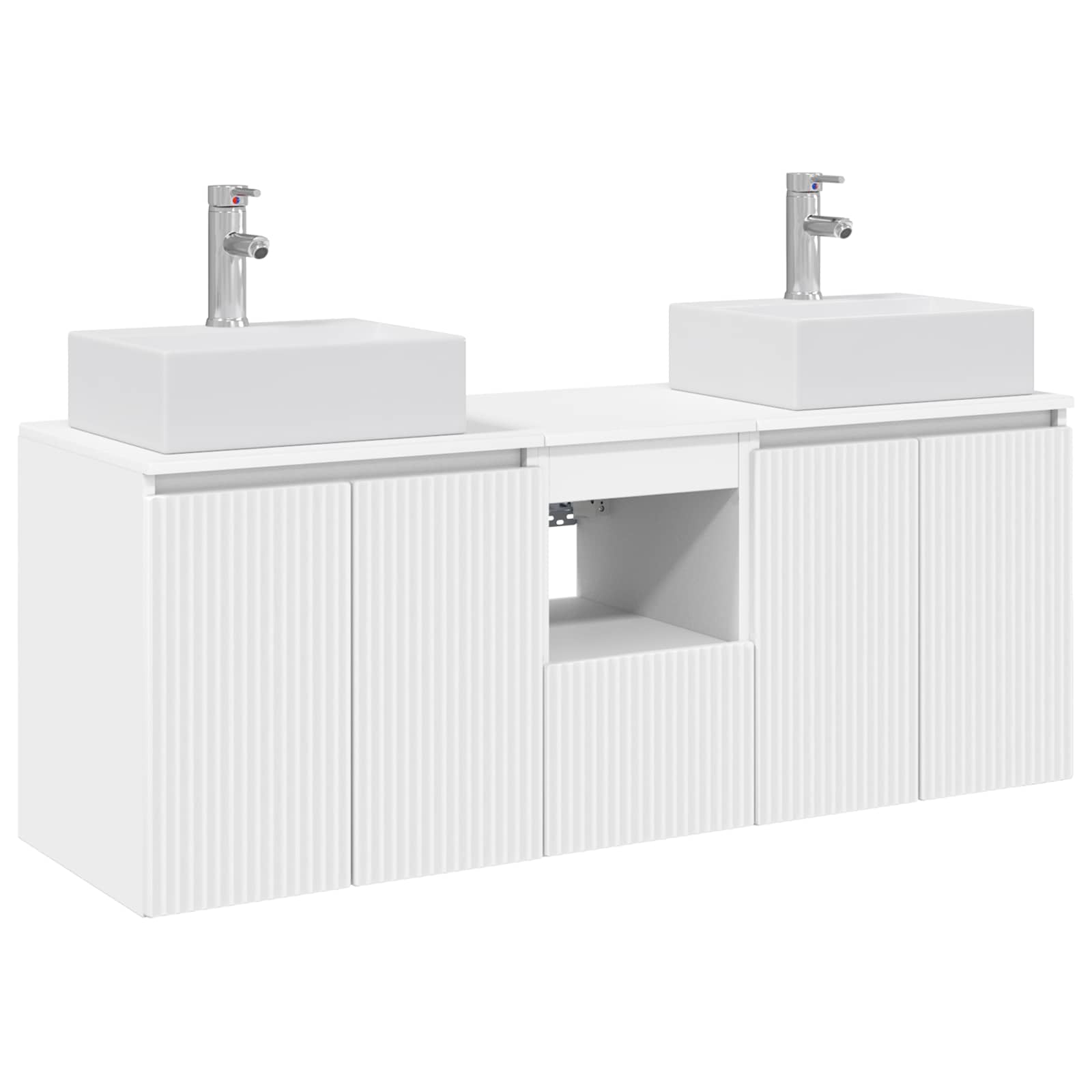 Vonios spintos komplektas 3 vnt. Balta 49,5 x 41 x 62,5 cm