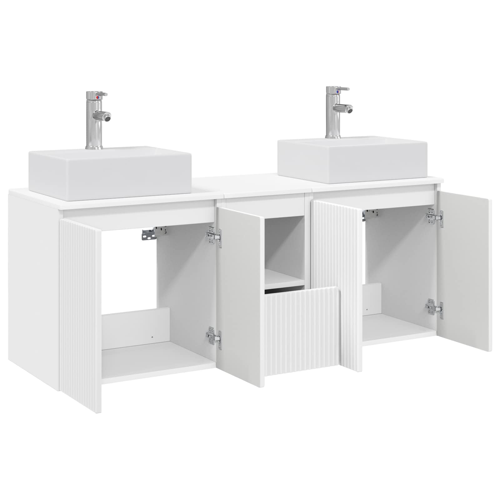 Vonios spintos komplektas 3 vnt. Balta 49,5 x 41 x 62,5 cm