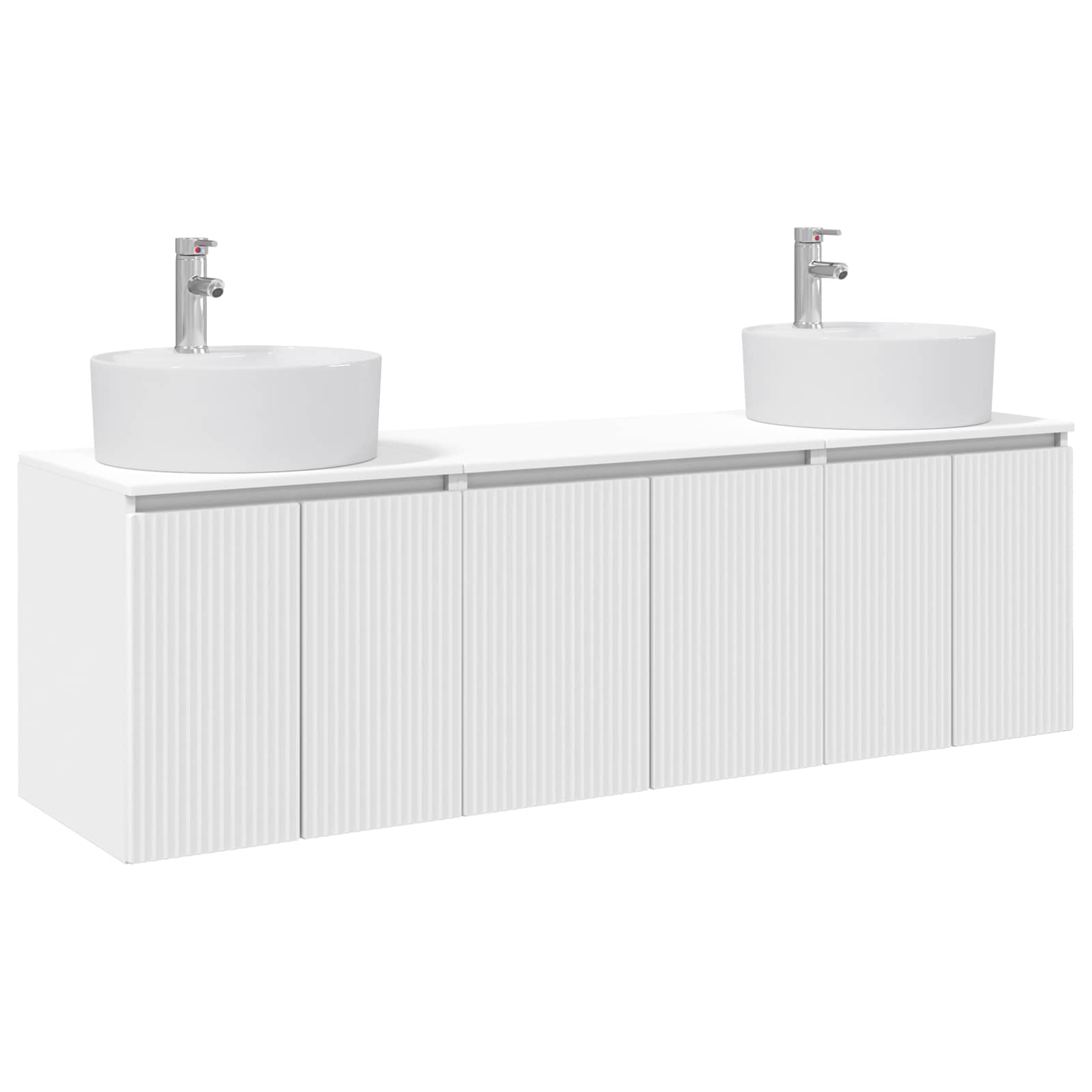 Vonios spintos komplektas 3 vnt. Balta 49,5 x 44,5 x 65 cm