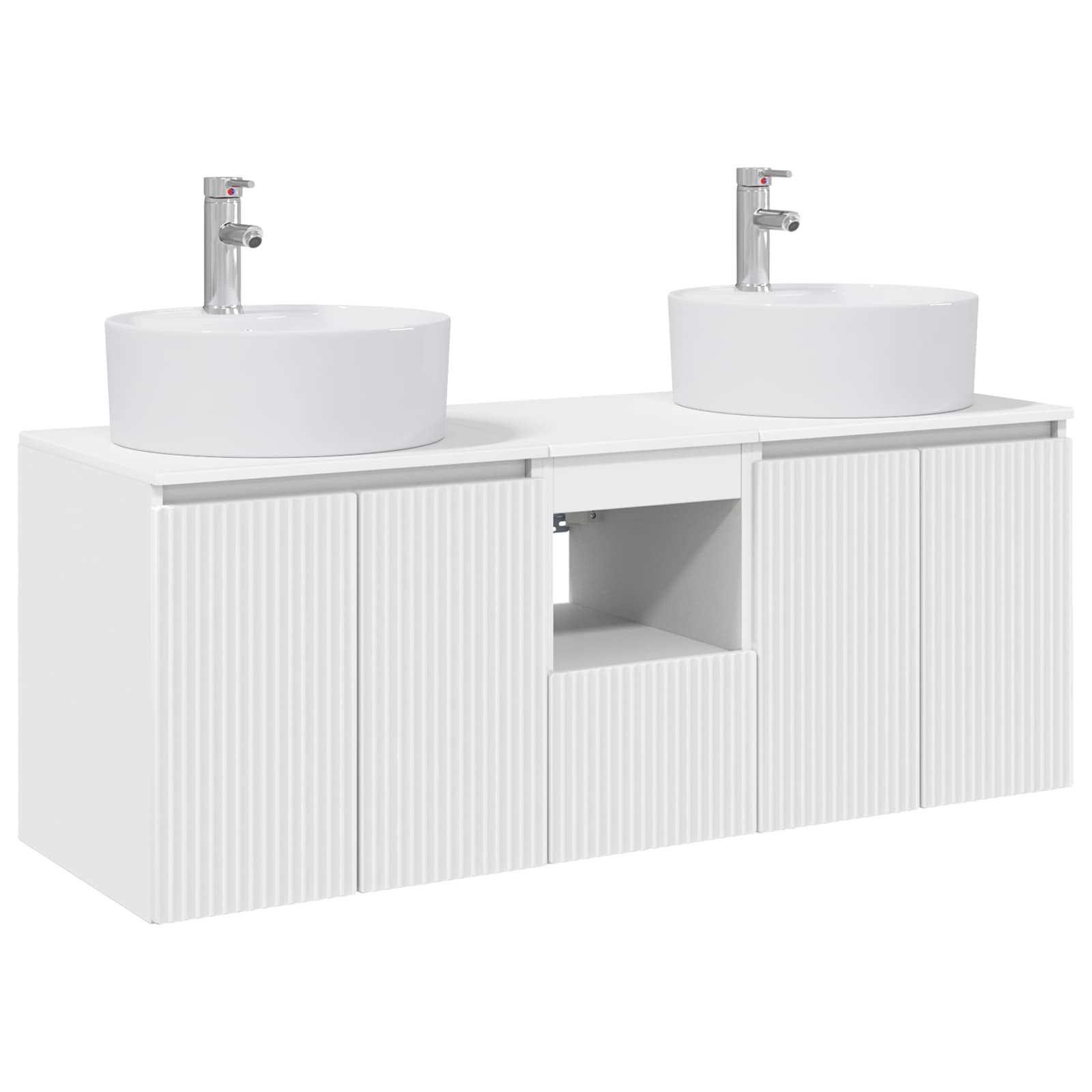 Vonios spintos komplektas 3 vnt. Balta 49,5 x 44,5 x 65 cm